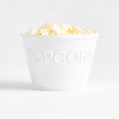 Crate & Barrel Small Popcorn Bowl In White