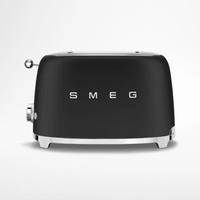 Crate & Barrel Smeg Black 2-slice Retro Toaster
