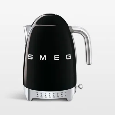 Crate & Barrel Smeg Black Variable Temperature Electric Kettle