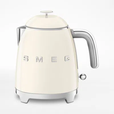 Crate & Barrel Smeg Cream Retro Mini Electric Kettle In Neutral