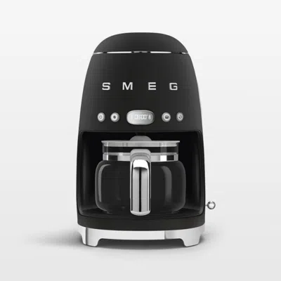 Crate & Barrel Smeg Matte Black Drip Coffee Maker