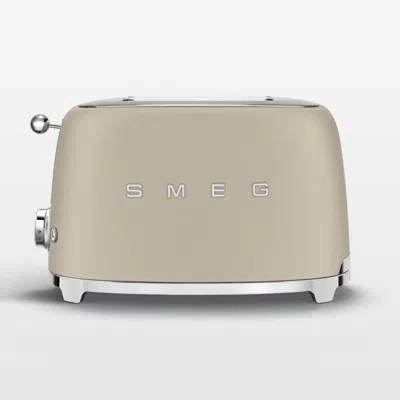 Crate & Barrel Smeg Moonlight 2-slice Retro Toaster In Neutral
