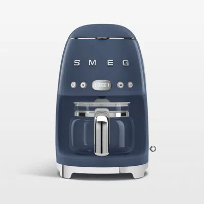 Crate & Barrel Smeg Navy Retro Drip Coffee Maker In Blue