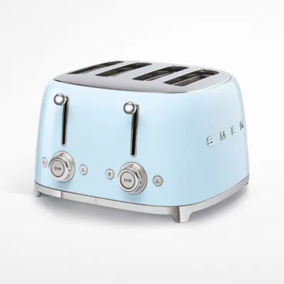Crate & Barrel Smeg Pastel Blue 4x4-slice Toaster