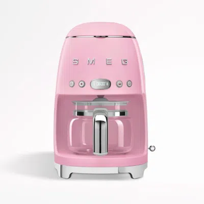 Crate & Barrel Smeg Pink Retro Drip Coffee Maker