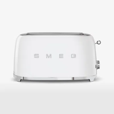 Crate & Barrel Smeg White 4-slice Long Slot Retro Toaster