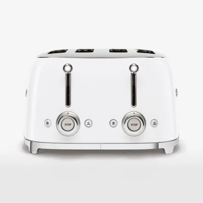 Crate & Barrel Smeg White 4x4-slice Retro Toaster