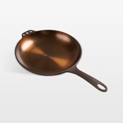 Crate & Barrel Smithey 10" Cast Iron Chef's Skillet In Brown