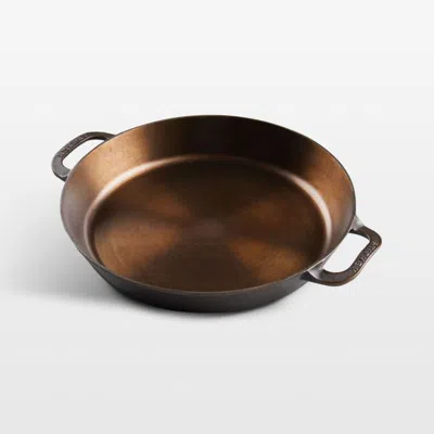 Crate & Barrel Smithey 14" Cast Iron Dual Handle Skillet In Brown