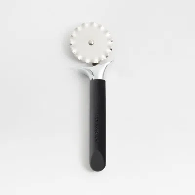 Crate & Barrel Soft-touch Fluted Pastry Cutter In Black