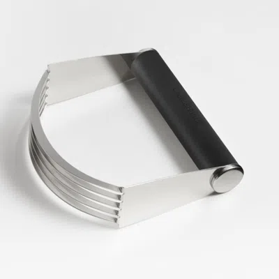 Crate & Barrel Soft-touch Pastry Blender In Silver