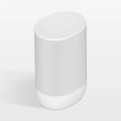 Crate & Barrel Sonos Move 2 White Portable Bluetooth Smart Speaker In Neutral