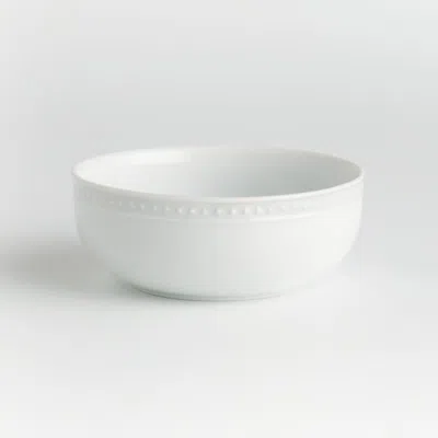 Crate & Barrel Staccato White Porcelain Cereal Bowl