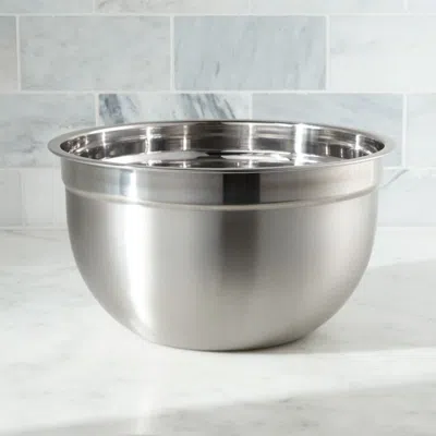 Crate & Barrel Stainless Steel 5-quart Bowl In Silver
