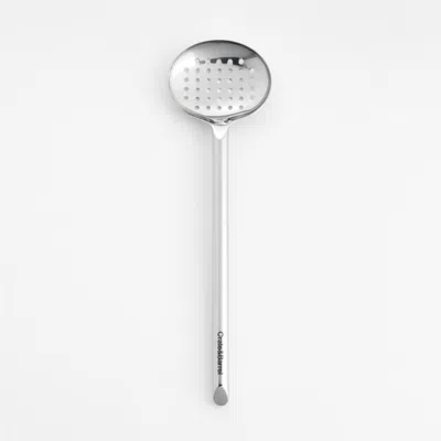 Crate & Barrel Stainless Steel Slotted Spoon In Silver