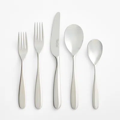 Crate & Barrel Stanton Mirror 20-piece Flatware Set In Gray