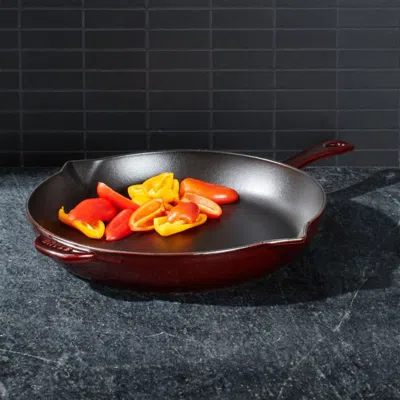 Crate & Barrel Staub ® 12" Grenadine Enameled Cast Iron Fry Pan In Red