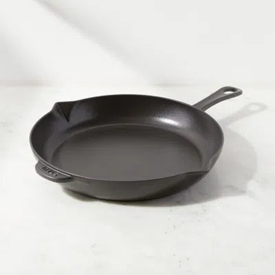 Crate & Barrel Staub ® 12" Matte Black Enameled Cast Iron Fry Pan