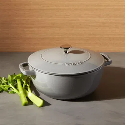 Crate & Barrel Staub ® 3.75-qt. Graphite Grey Essential French Oven In Gray