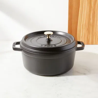 Crate & Barrel Staub ® 4-qt Matte Black Cocotte