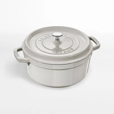 Crate & Barrel Staub ® 4-qt. White Truffle Round Cocotte