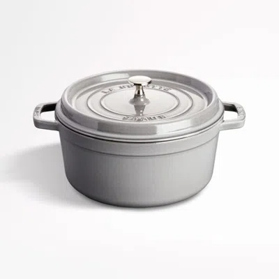 Crate & Barrel Staub 5.5-qt Graphite Grey Cocotte