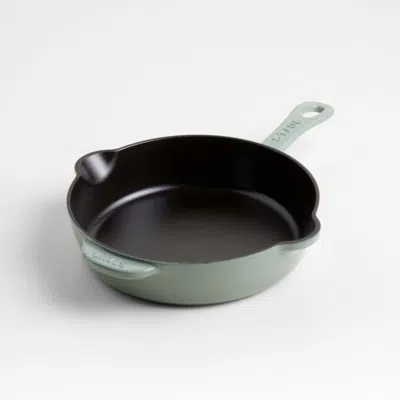 Crate & Barrel Staub ® 8.5" Eucalytpus Enameled Cast Iron Traditional Deep Skillet In Green