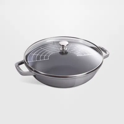 Crate & Barrel Staub ® Graphite 4.5-qt. Perfect Pan In Grey