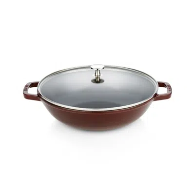 Crate & Barrel Staub ® Matte Grenadine 4.5-qt. Perfect Pan In Red
