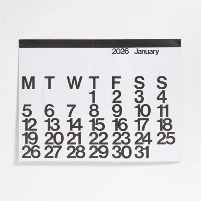 Crate & Barrel Stendig Calendar 2026 In Black