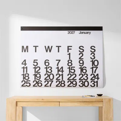 Crate & Barrel Stendig Calendar 2027 In White