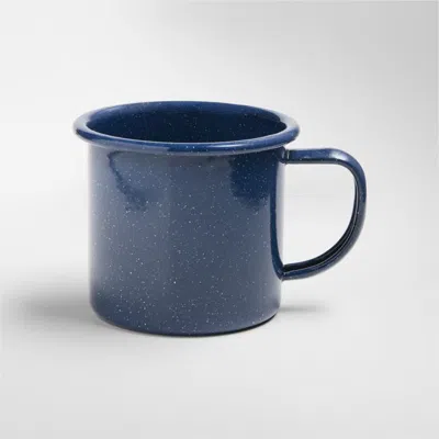 Crate & Barrel Stinson Enamelware Navy 12-oz. Mug In Dark Blue