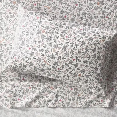 Crate & Barrel Supercozy Enchanted Winter Wonderland 100% Organic Cotton Flannel Kids Twin Sheet Set In Multi