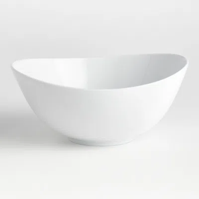 Crate & Barrel Swoop Large Bowl In White