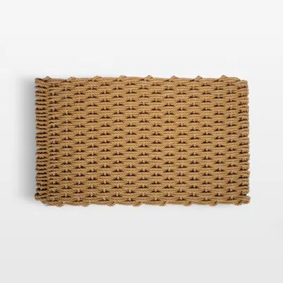 Crate & Barrel The Rope Co. Wheat Indoor/outdoor Handwoven Doormat 24x38" In Brown