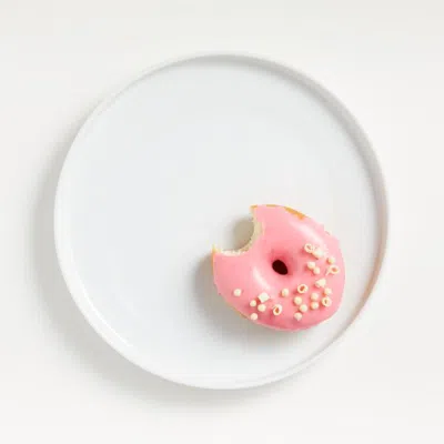 Crate & Barrel Toben Dinner Plate In White