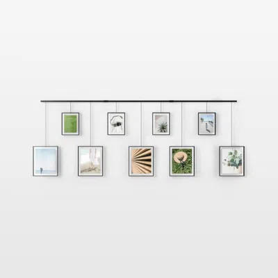 Crate & Barrel Umbra Exhibit Black 9-piece Gallery Wall Frame Set In Multi