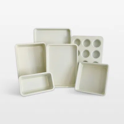 Crate & Barrel Usa Pan 6-piece Ceramic Bakeware Set In White