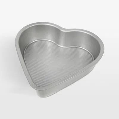 Crate & Barrel Usa Pan Heart Cake Pan In Gray