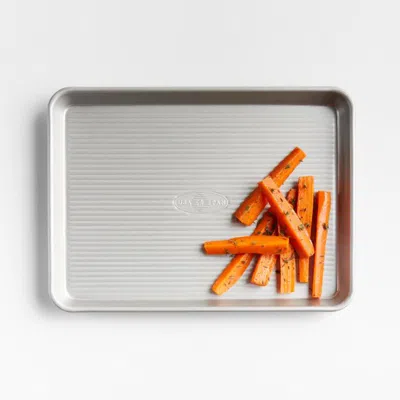 Crate & Barrel Usa Pan Quarter Sheet Pan In Silver