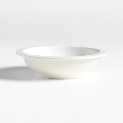 Crate & Barrel Villa White Stoneware Low Bowl