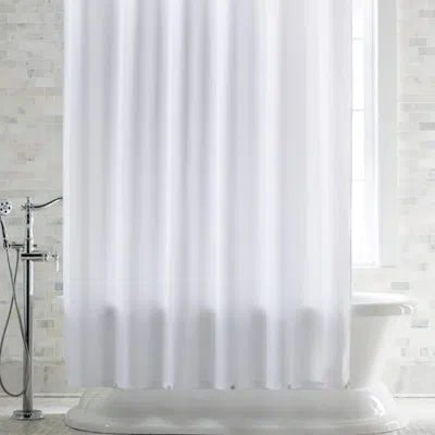 Crate & Barrel White Shower Curtain Liner With Magnets