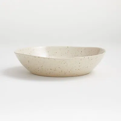 Crate & Barrel Wilder Low Bowl In White