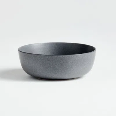 Crate & Barrel Wren Matte Dark Grey Cereal Bowl In Gray