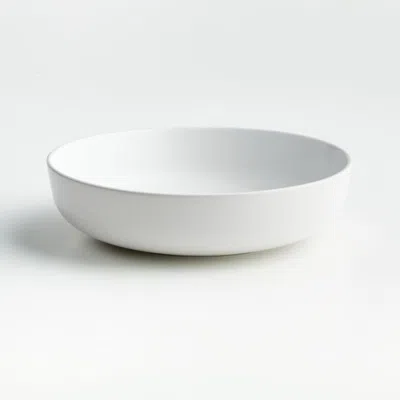 Crate & Barrel Wren Matte White Low Bowl