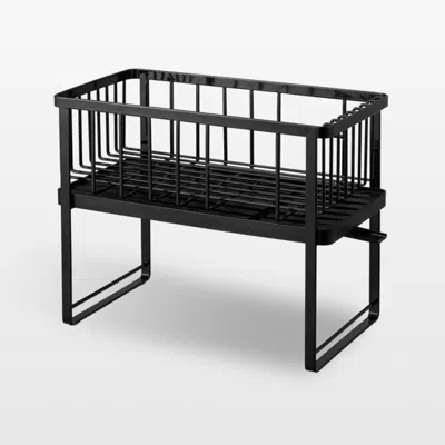 Crate & Barrel Yamazaki Black 2-level Dish Drainer Rack