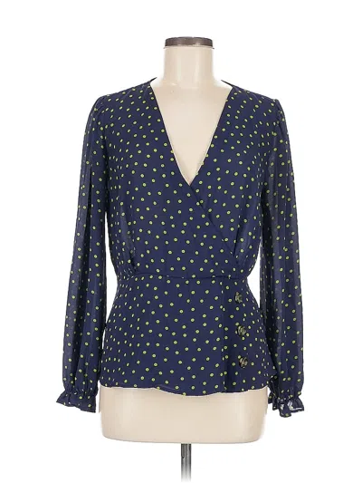 Pre-owned Crave Fame By Almost Famous Long Sleeve Blouse In Blue