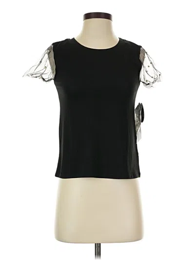 Crave Fame By Almost Famous Short Sleeve Top Black Keyhole Neckline Tops