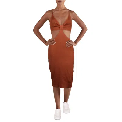 Crave Fame Juniors Womens Knit Cut-out Cocktail And Party Dress In Multi