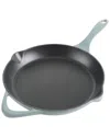 Cravings By Chrissy Teigen 11 Inch Round Enameled Cast Iron Skillet In Ombre Green In Green
